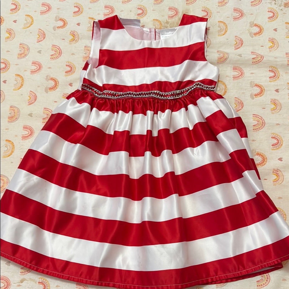 Blueberi Boulevard Red and White Dress